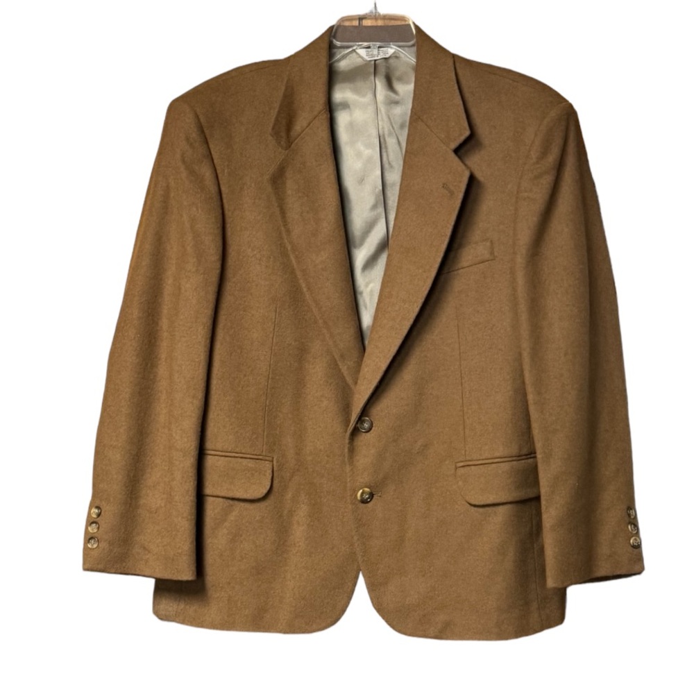 EUC 70s Vintage Camel Hair Blazer 2 Button Mens Hunt Valley